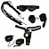 Набор фиксаций: наручники, наножники, плетка, маска и фиксация на женские половые органы