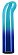 Голубой изогнутый мини-вибромассажер Glam G Vibe - 12 см.
